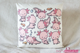 NEW! Lotl Friends Cute Axolotl Cushion Cover